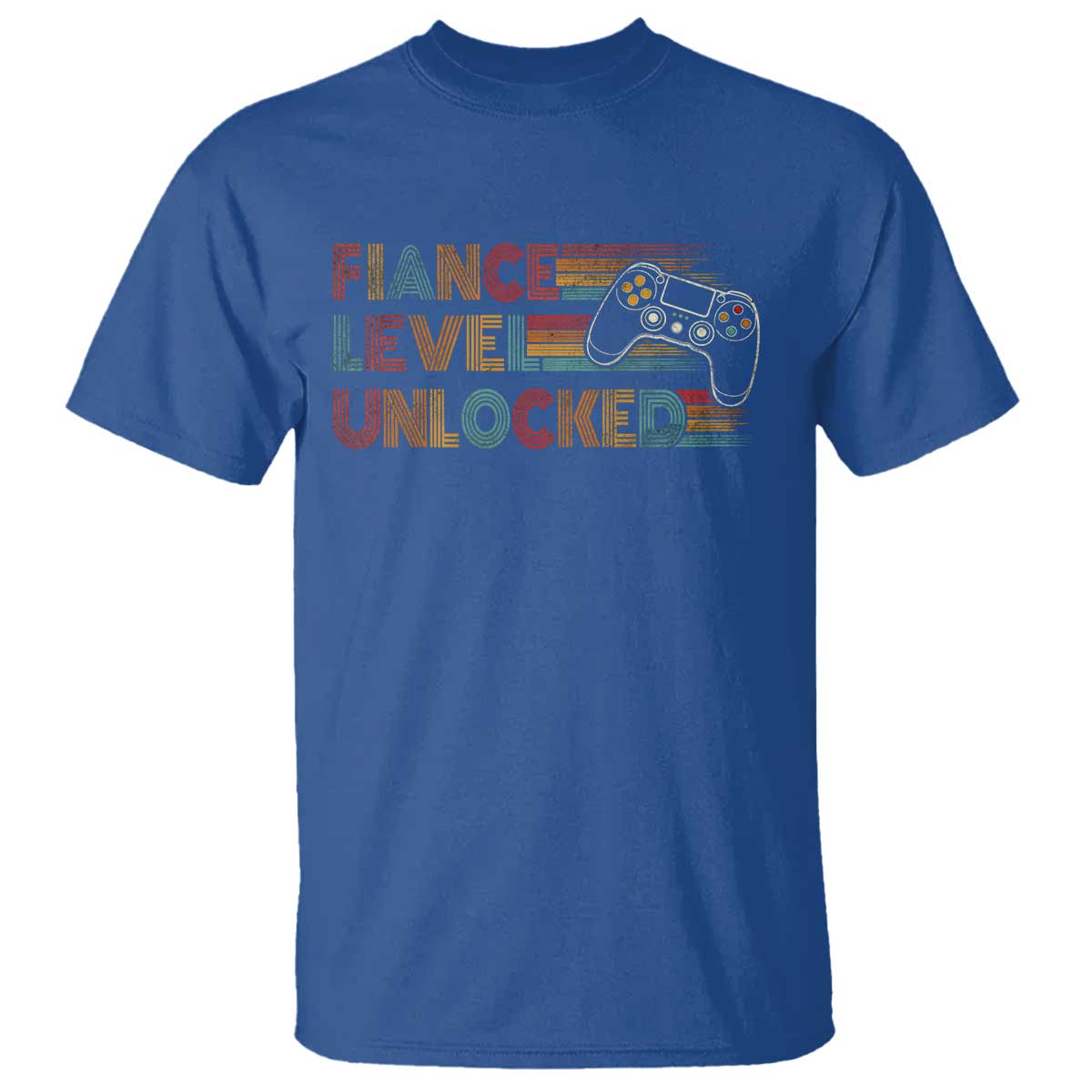 Fiance Level Unlocked T Shirt Retro Engaged Gifts For Him Gamer