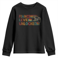 Fiance Level Unlocked Youth Sweatshirt Retro Engaged Gifts For Him Gamer