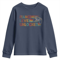 Fiance Level Unlocked Youth Sweatshirt Retro Engaged Gifts For Him Gamer