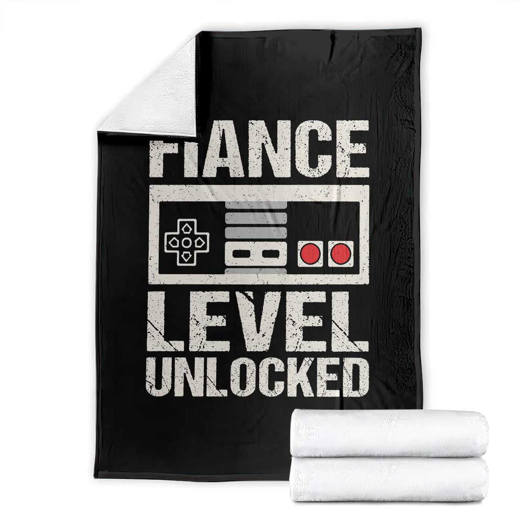 Leveled Fiance Unlocked Throw Blanket Engagement Gift For Fiancé Bachelor Party