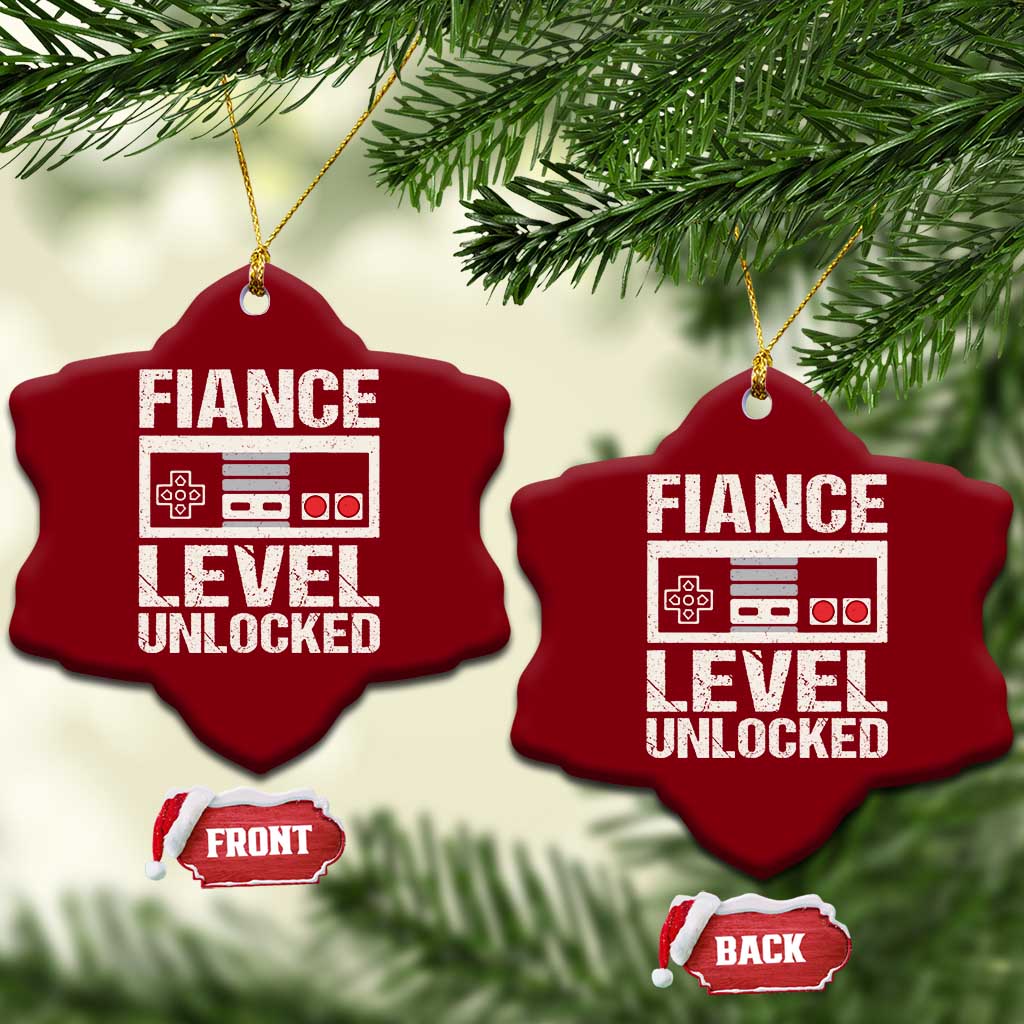 Leveled Fiance Unlocked Ceramic Ornament Engagement Gift For Fiancé Bachelor Party