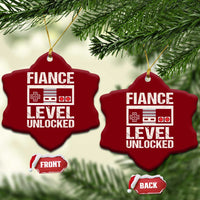Leveled Fiance Unlocked Ceramic Ornament Engagement Gift For Fiancé Bachelor Party