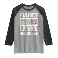 Leveled Fiance Unlocked Raglan Shirt Engagement Gift For Fiancé Bachelor Party