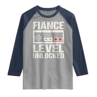 Leveled Fiance Unlocked Raglan Shirt Engagement Gift For Fiancé Bachelor Party