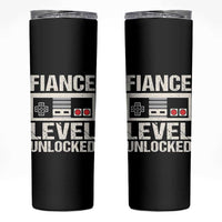 Leveled Fiance Unlocked Skinny Tumbler Engagement Gift For Fiancé Bachelor Party