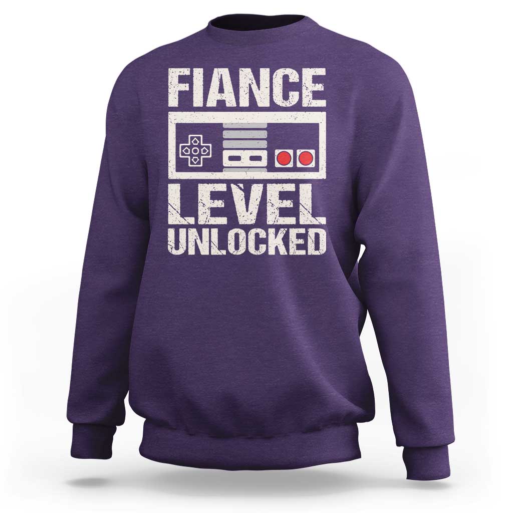 Leveled Fiance Unlocked Sweatshirt Engagement Gift For Fiancé Bachelor Party