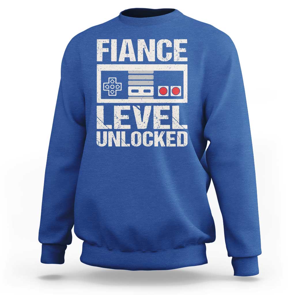 Leveled Fiance Unlocked Sweatshirt Engagement Gift For Fiancé Bachelor Party