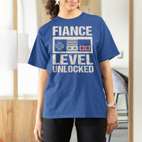 Leveled Fiance Unlocked T Shirt For Women Engagement Gift For Fiancé Bachelor Party