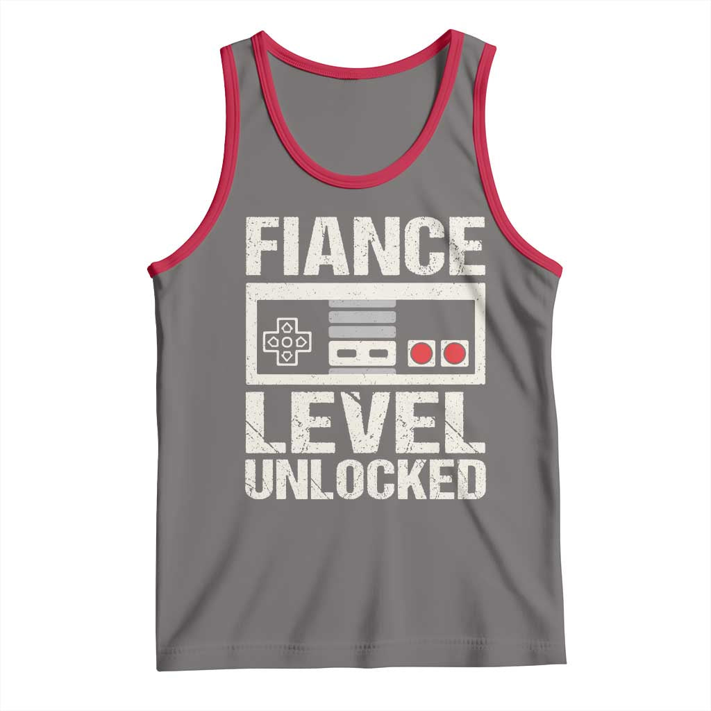 Leveled Fiance Unlocked Tank Top Engagement Gift For Fiancé Bachelor Party