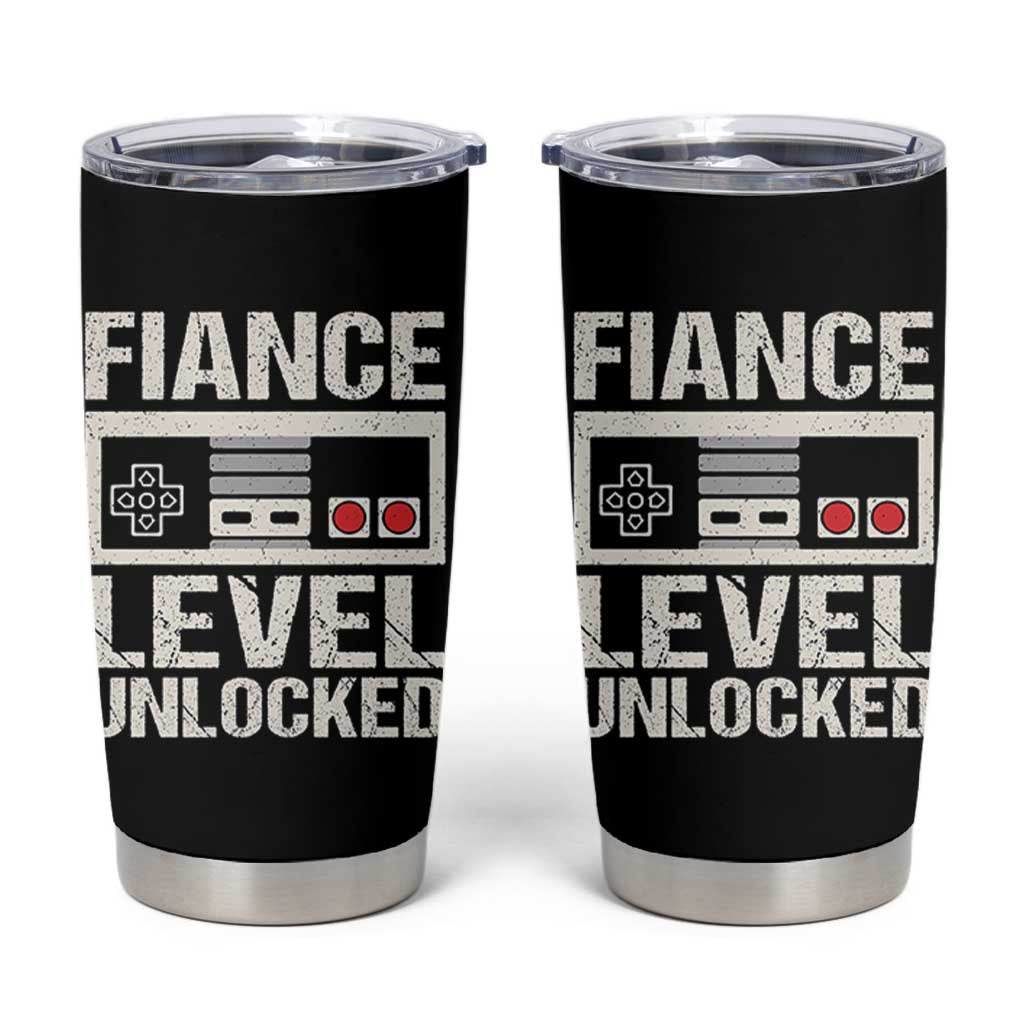 Leveled Fiance Unlocked Tumbler Cup Engagement Gift For Fiancé Bachelor Party