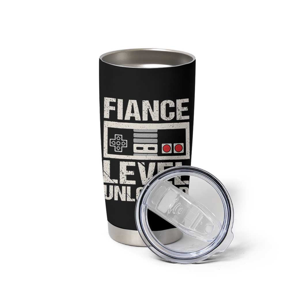 Leveled Fiance Unlocked Tumbler Cup Engagement Gift For Fiancé Bachelor Party