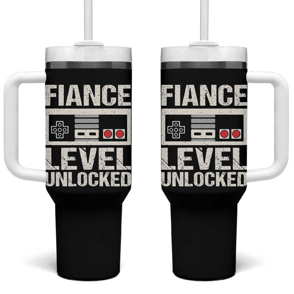 Leveled Fiance Unlocked Tumbler With Handle Engagement Gift For Fiancé Bachelor Party