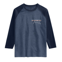 Personalized Fiance Raglan Shirt Custom Date Boyfriend Engagement Gifts Future Mr and Mrs