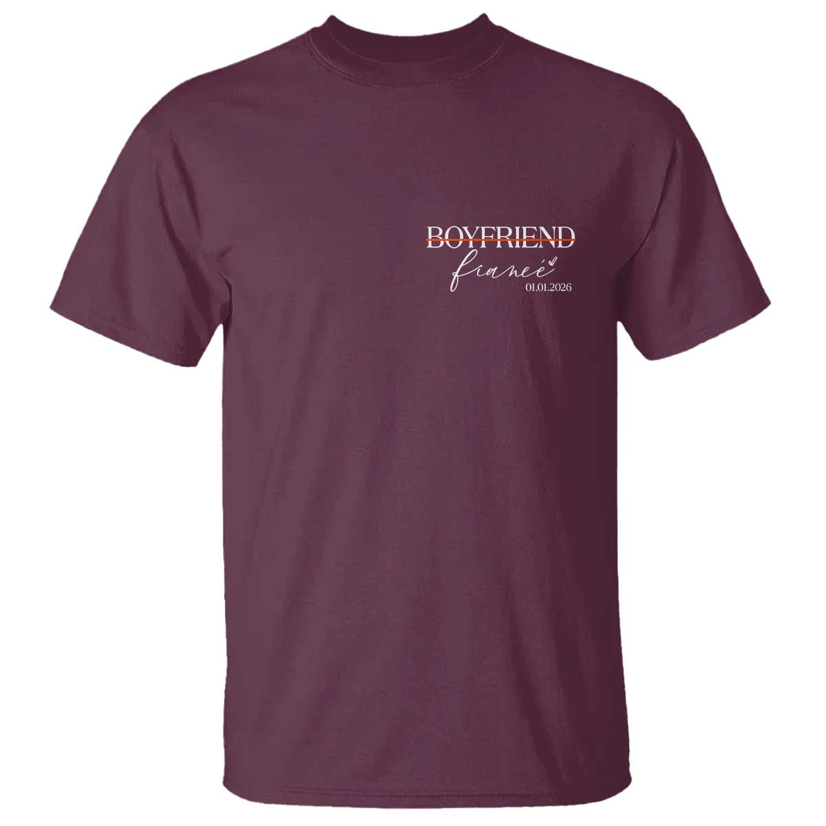 Personalized Fiance T Shirt Custom Date Boyfriend Engagement Gifts Future Mr and Mrs