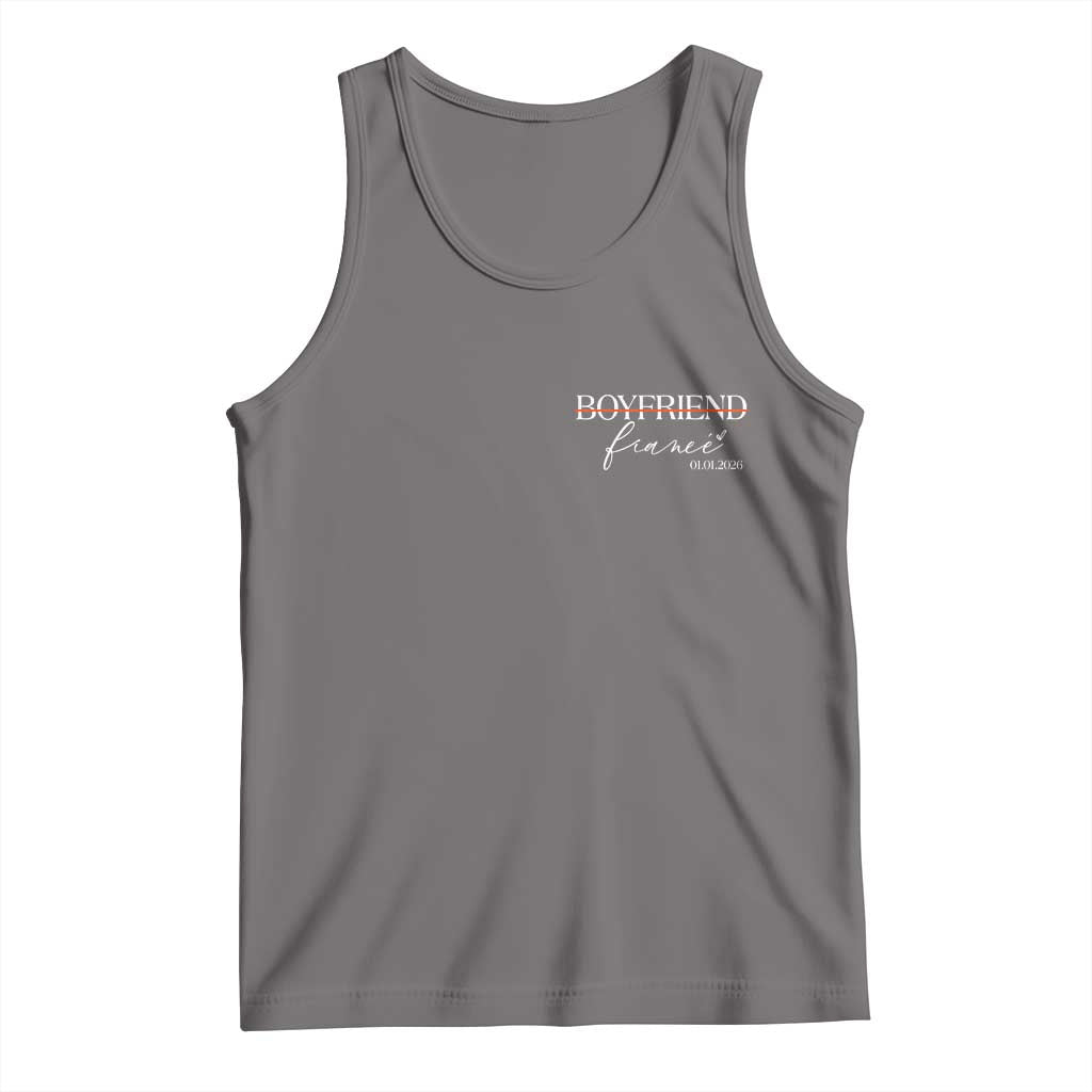 Personalized Fiance Tank Top Custom Date Boyfriend Engagement Gifts Future Mr and Mrs