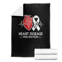 Go Red Heart Disease Prevention Throw Blanket Heartbeat CHD Wear Red February Month
