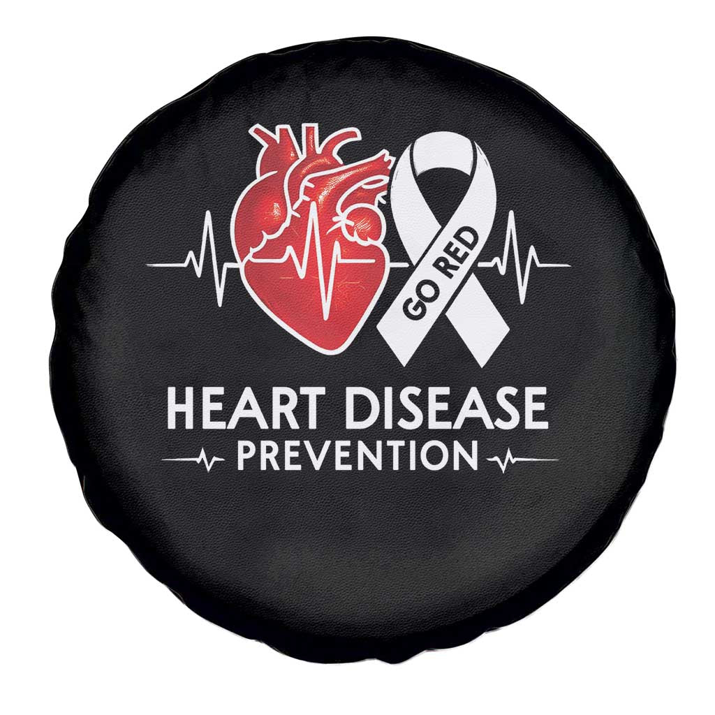 Go Red Heart Disease Prevention Spare Tire Cover Heartbeat CHD Wear Red February Month