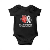 Go Red Heart Disease Prevention Baby Onesie Heartbeat CHD Wear Red February Month