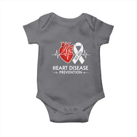 Go Red Heart Disease Prevention Baby Onesie Heartbeat CHD Wear Red February Month
