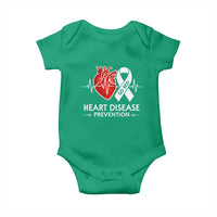 Go Red Heart Disease Prevention Baby Onesie Heartbeat CHD Wear Red February Month