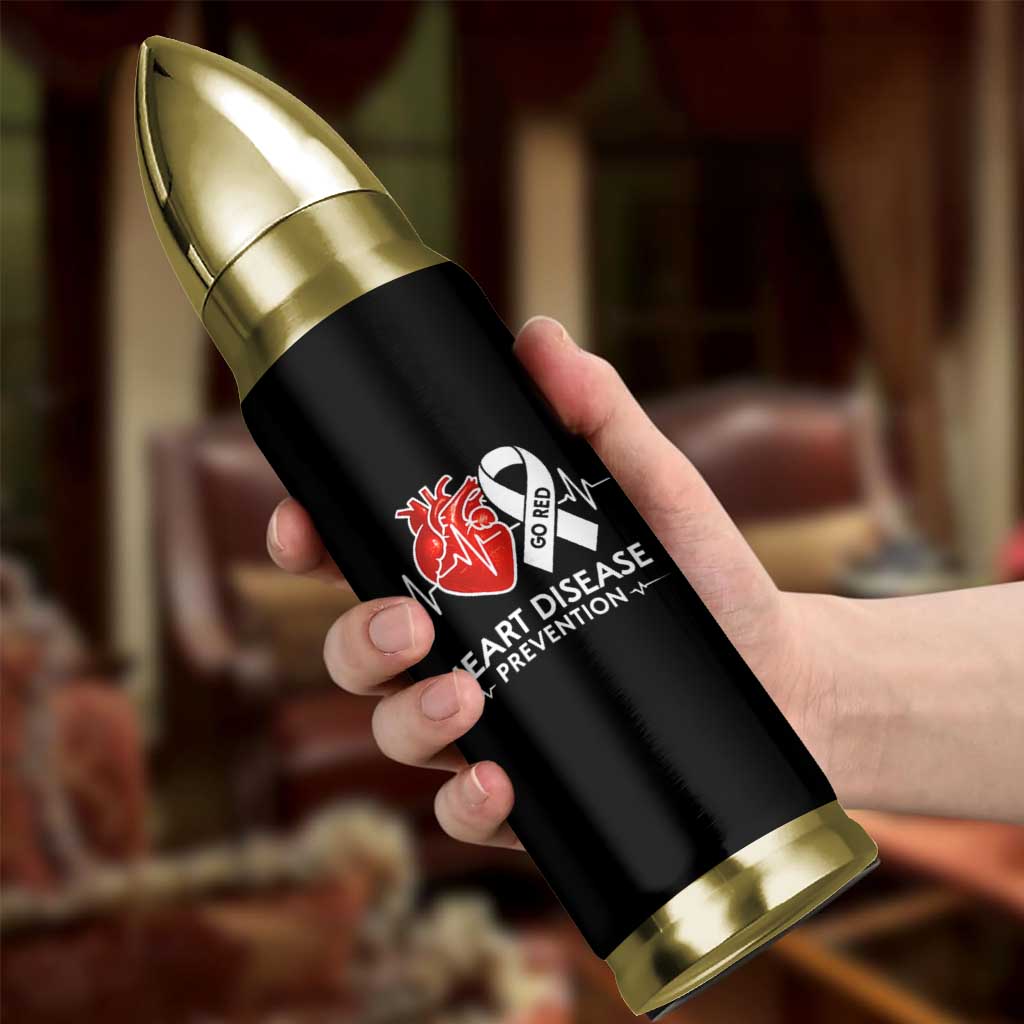 Go Red Heart Disease Prevention Bullet Tumbler Heartbeat CHD Wear Red February Month