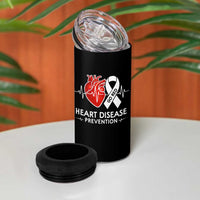 Go Red Heart Disease Prevention 4 in 1 Can Cooler Tumbler Heartbeat CHD Wear Red February Month