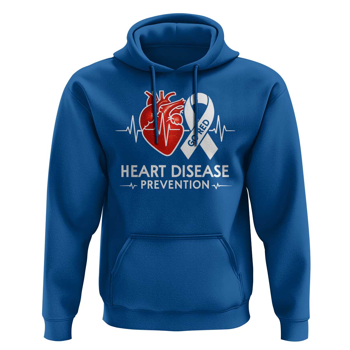 Go Red Heart Disease Prevention Hoodie Heartbeat CHD Wear Red February Month