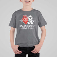 Go Red Heart Disease Prevention T Shirt For Kid Heartbeat CHD Wear Red February Month