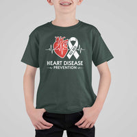 Go Red Heart Disease Prevention T Shirt For Kid Heartbeat CHD Wear Red February Month