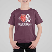 Go Red Heart Disease Prevention T Shirt For Kid Heartbeat CHD Wear Red February Month