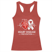 Go Red Heart Disease Prevention Racerback Tank Top Heartbeat CHD Wear Red February Month