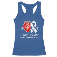 Go Red Heart Disease Prevention Racerback Tank Top Heartbeat CHD Wear Red February Month
