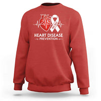 Go Red Heart Disease Prevention Sweatshirt Heartbeat CHD Wear Red February Month