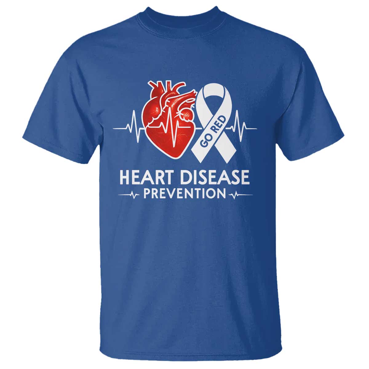 Go Red Heart Disease Prevention T Shirt Heartbeat CHD Wear Red February Month