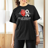 Go Red Heart Disease Prevention T Shirt For Women Heartbeat CHD Wear Red February Month
