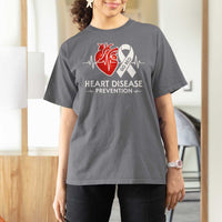 Go Red Heart Disease Prevention T Shirt For Women Heartbeat CHD Wear Red February Month