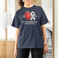 Go Red Heart Disease Prevention T Shirt For Women Heartbeat CHD Wear Red February Month