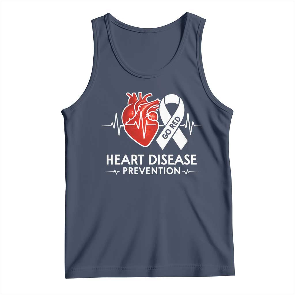 Go Red Heart Disease Prevention Tank Top Heartbeat CHD Wear Red February Month