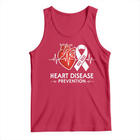 Go Red Heart Disease Prevention Tank Top Heartbeat CHD Wear Red February Month
