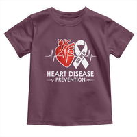 Go Red Heart Disease Prevention Toddler T Shirt Heartbeat CHD Wear Red February Month