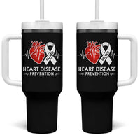 Go Red Heart Disease Prevention Tumbler With Handle Heartbeat CHD Wear Red February Month