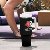 Go Red Heart Disease Prevention Tumbler With Handle Heartbeat CHD Wear Red February Month