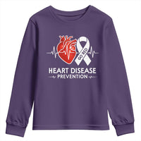 Go Red Heart Disease Prevention Youth Sweatshirt Heartbeat CHD Wear Red February Month