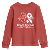 Go Red Heart Disease Prevention Youth Sweatshirt Heartbeat CHD Wear Red February Month