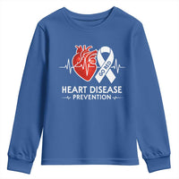 Go Red Heart Disease Prevention Youth Sweatshirt Heartbeat CHD Wear Red February Month