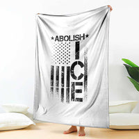 Abolish ICE Throw Blanket Vintage American Flag