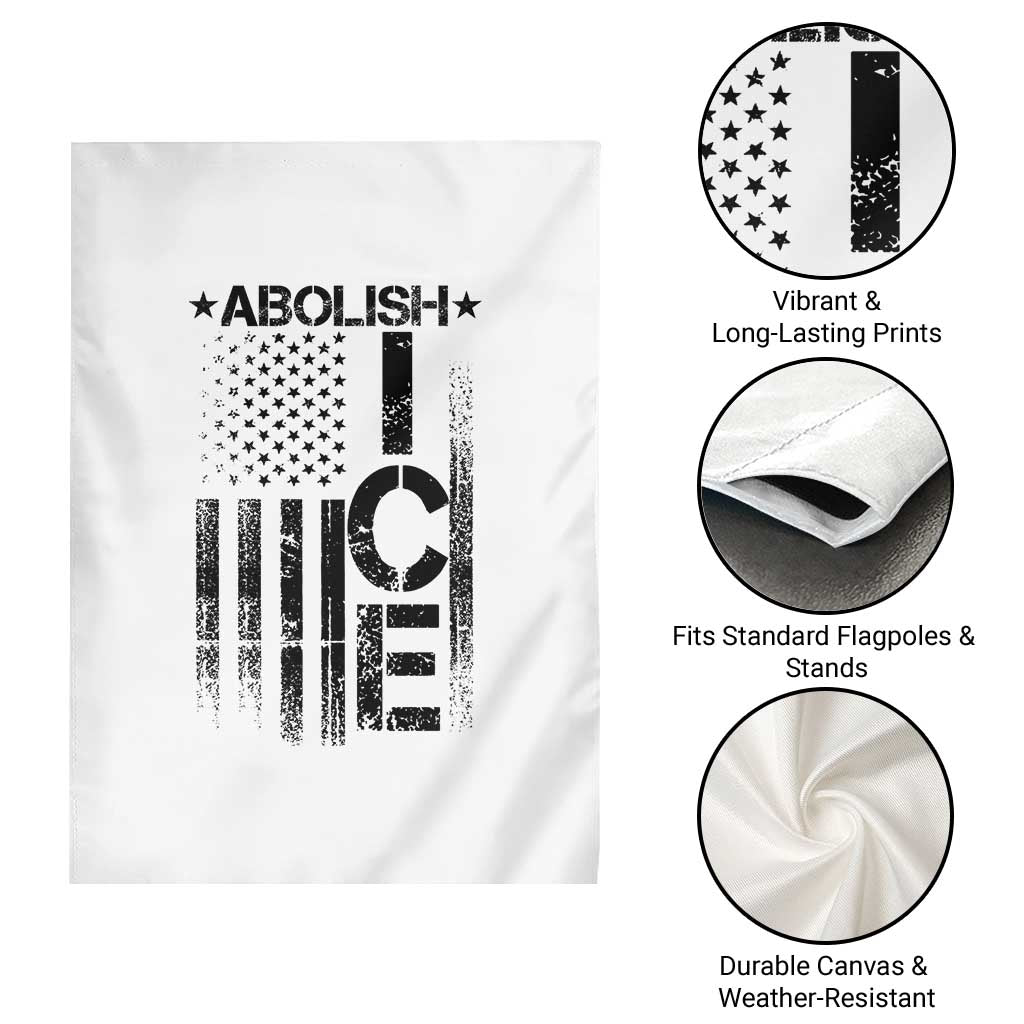 Abolish ICE Garden Flag Vintage American Flag