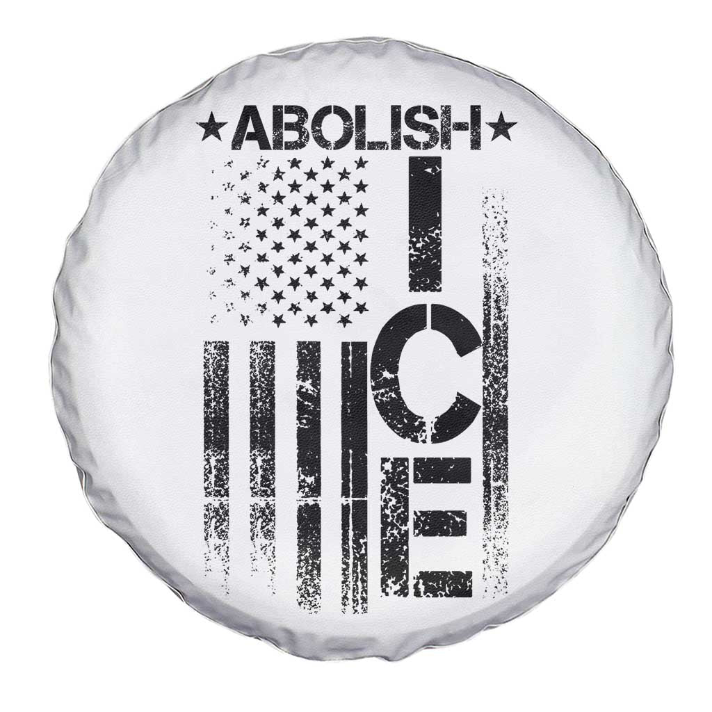 Abolish ICE Spare Tire Cover Vintage American Flag