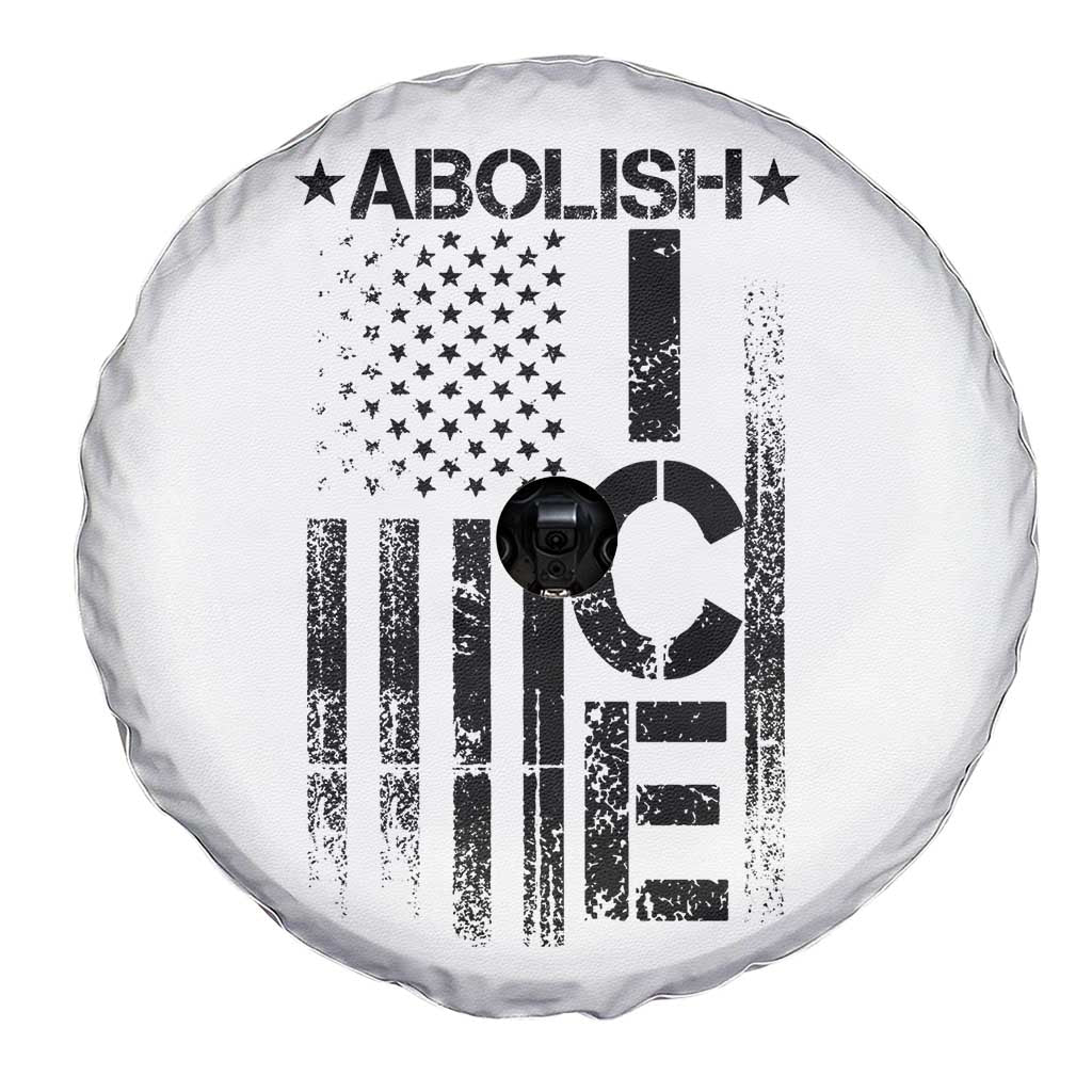 Abolish ICE Spare Tire Cover Vintage American Flag