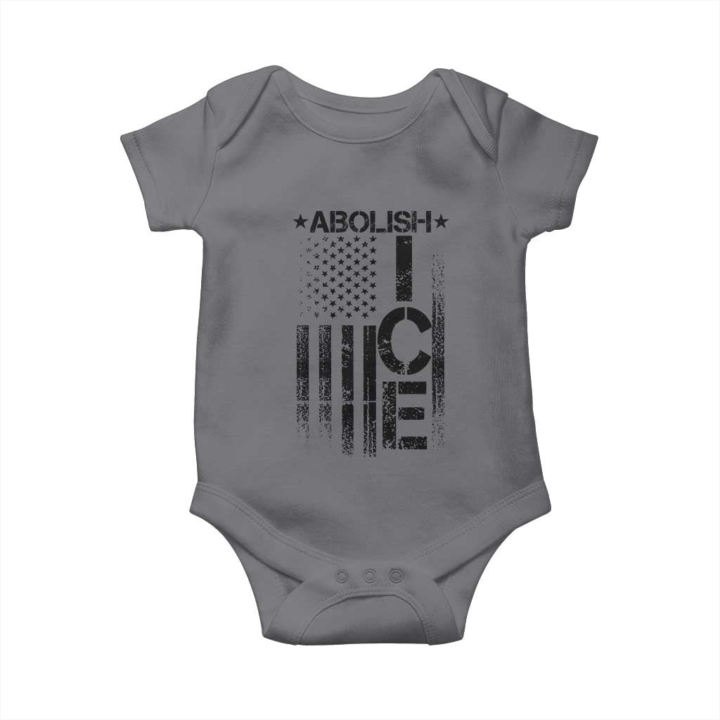 Abolish ICE Baby Onesie Vintage American Flag
